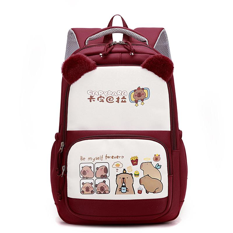 New high-value backpack large-capacity schoolbag for female junior high school students, light, fashionable and versatile, casual and simple backpack