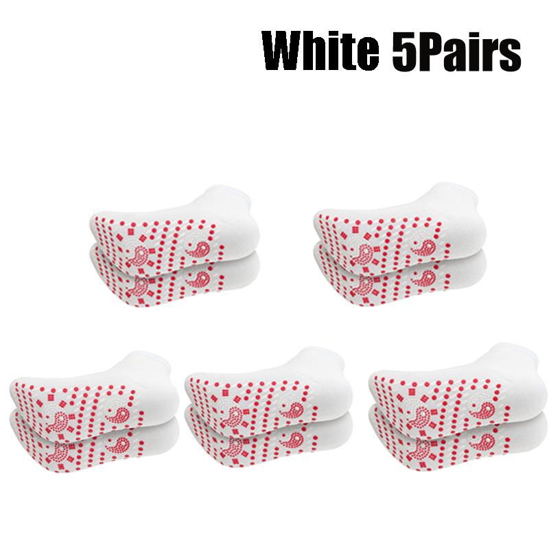 1/5pairs Tourmaline Self-Heating Socks Winter Warm Thermal Health Care Socks Slimming Health Short Sock Magnetic Therapy Sock