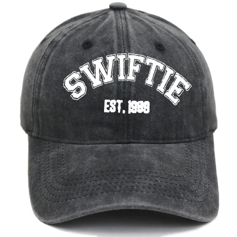 European and American SWIFTIE Embroidered Baseball Cap Summer Washed Retro Taylor Fan  Female  Comfortable Breathable Adjustable