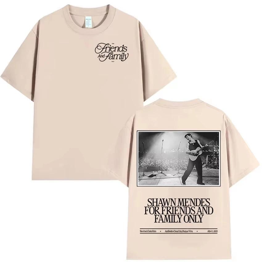 Rapper Shawn Mendes Tour Album Graphic T-Shirt Men's Clothing Casual Oversized T-Shirts Fashion High Quality Cotton T Shirt
