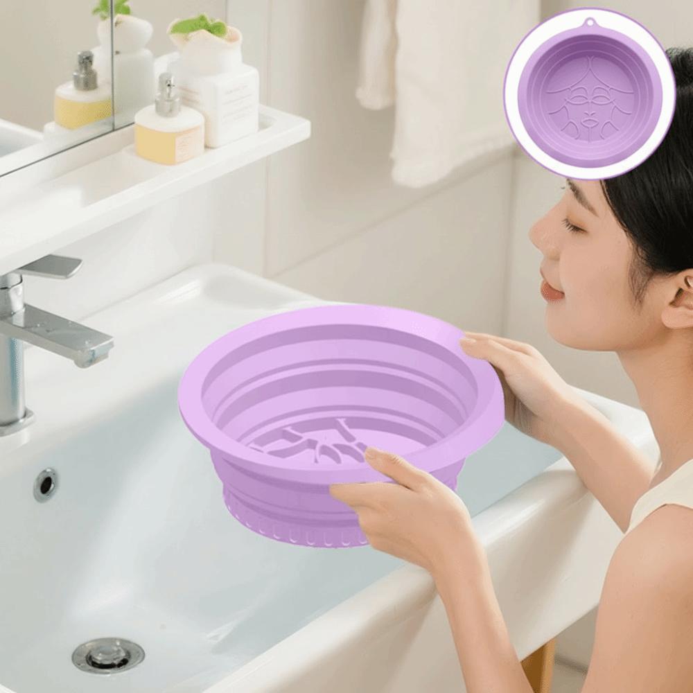 Foldable Facial Ice Bath Bowl Collapsible Design Cooling Facial Washing Basin Home Use