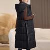 Fashion Winter Women's Long Warm Vest Hooded Can Be Worn On Both Sides Thick Sleeveless Jackets Woman Coat With Belt