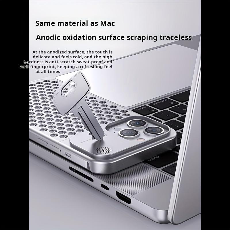 Ice Feeling Aluminum Alloy Heat Dissipation Is Designed For Iphone 17 16 Pro Max Air Features a 3D Perforated Metal Back Panel That Improves Cooling