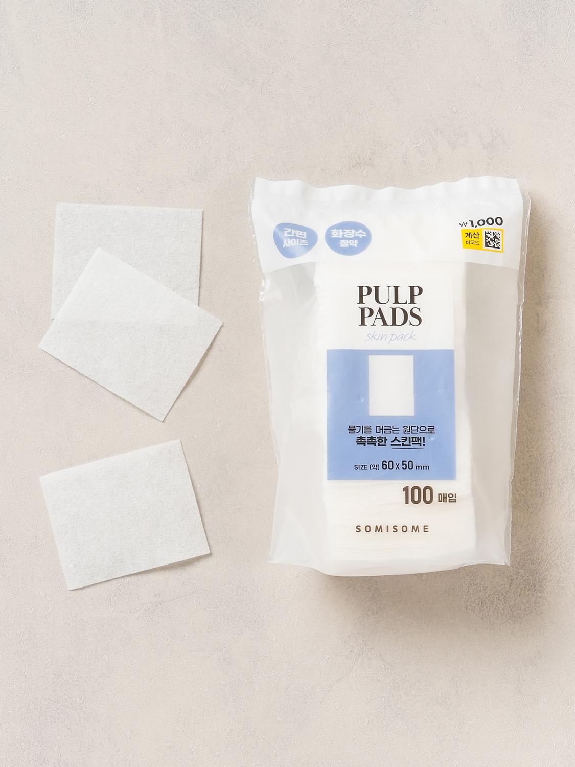 Somissom 100-Count Square Pulp Cotton Pads 1ea