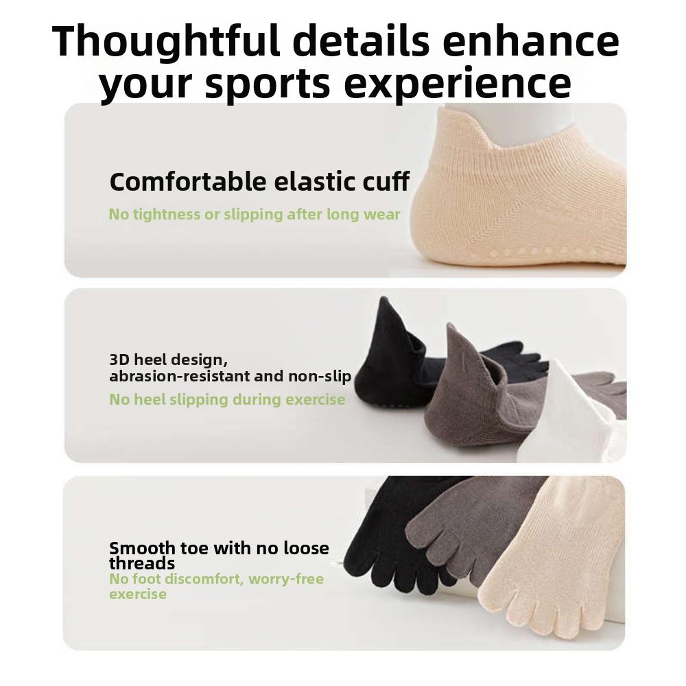 Anti-slip Women's Sports Yoga Socks Cotton Floor Toe Socks Five-toe Socks Ladies