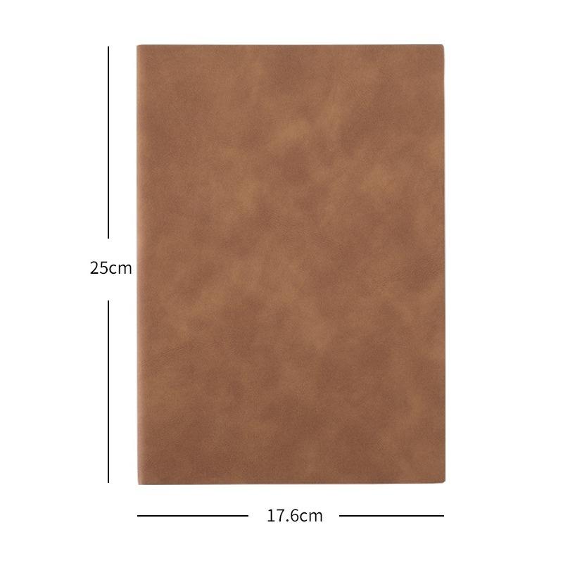 B5/18K Business Creative Simple Soft Leather Sheep Bambi Notebook Horizontal Notebook (Brown,B5) коричневый