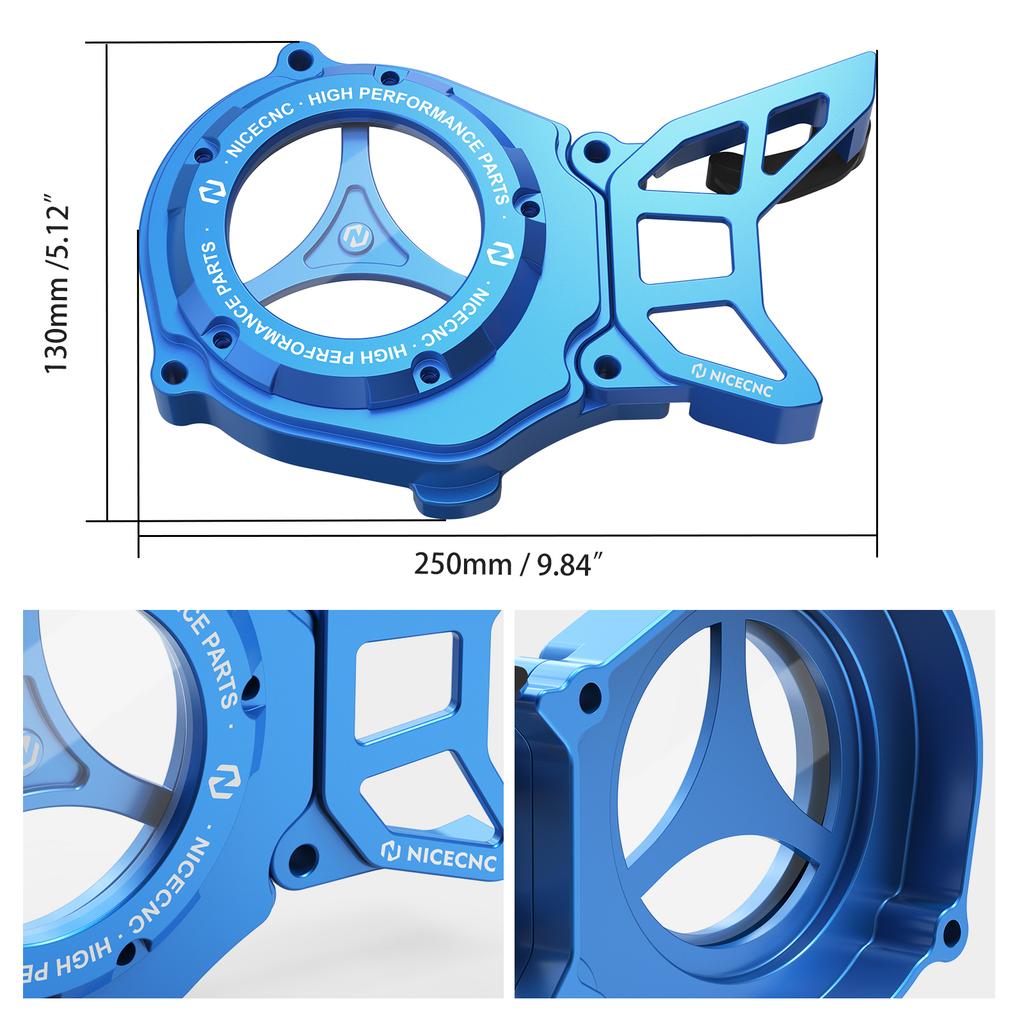 NICECNC For Yamaha YZ85 2002-2023 YZ80 1993-2001 YZ65 2018-2023 YZ 65 YZ 80 YZ 85 Sprocket Cover Guard & Transparent Motor Cover