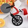 Fahrradförmiger Pizzaschneider ABS-Griff 430 Edelstahl-Schneidrad mit Antihaft-Sprühbeschichtung Küchen-Pizzawerkzeuge