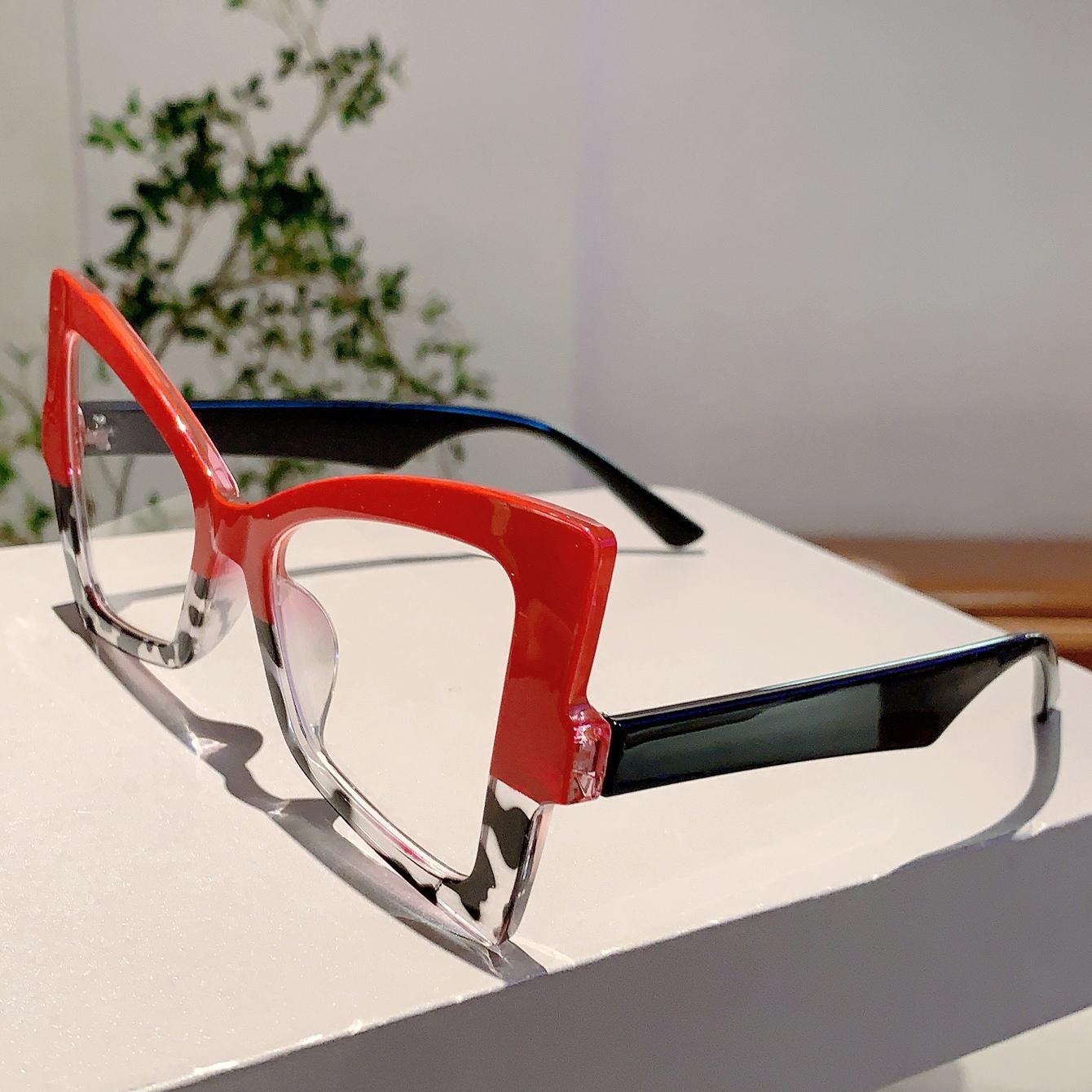 

Oversize Vintage Glasses Frames Women Fashion Brand Design Butterfly Shape Eyeglasses Trendy New Non-prescription Eyewear