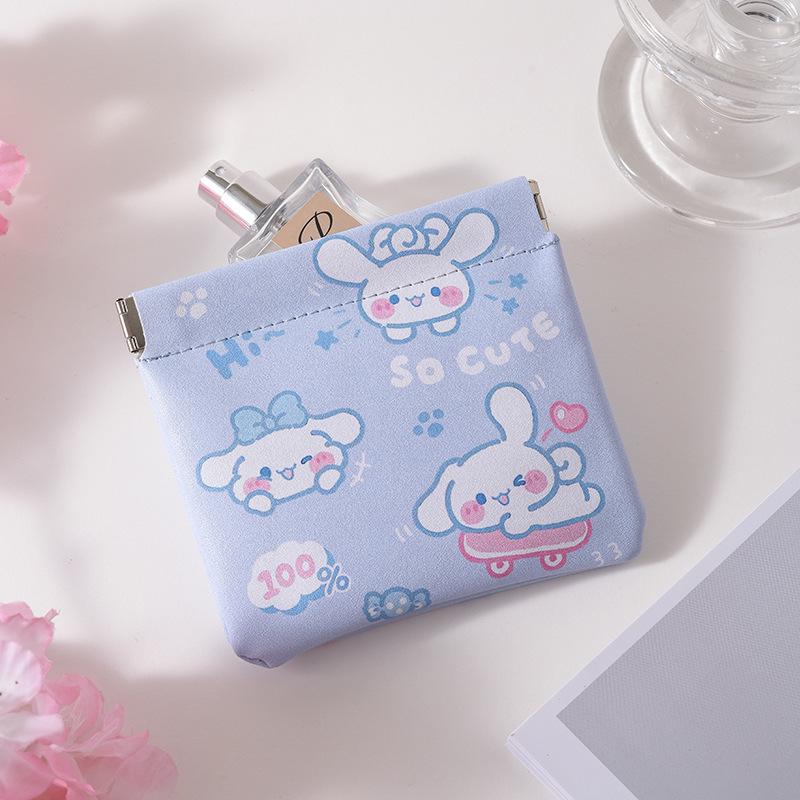 Unisex úložný sáček na datové kabely a kosmetiku s automatickým uzávěrem – přenosná peněženka na mince