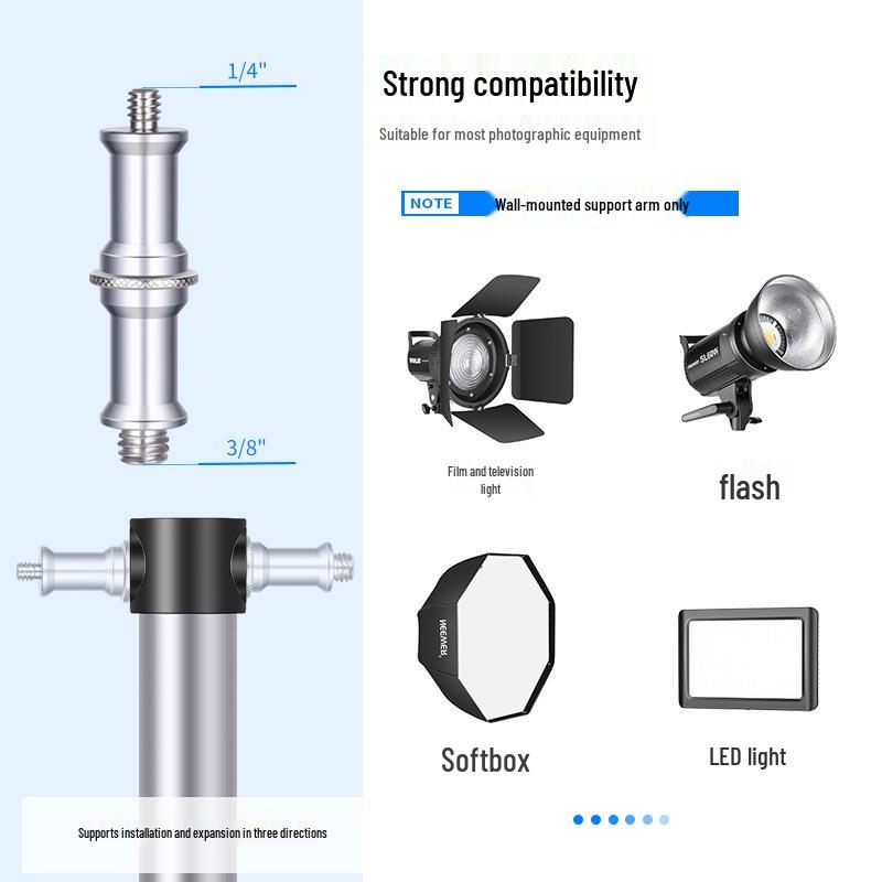 NiuEr Wall-Mounted Photography Boom Arm: Adjustable Rotatable Fill Light Stand for Live Streaming