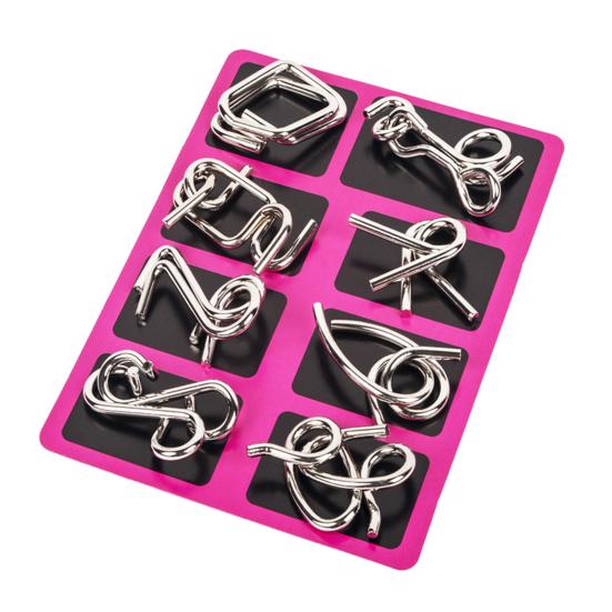 

8 шт./компл. металлическая головоломка-кольцо, головоломка, 3D-головоломка из проволоки, игра-головоломка для детей и взрослых, тест на логику и IQ, обучающая игрушка-разблокировка, подарок для малышей и мальчиков и девочек розы красного