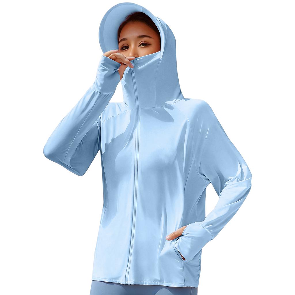 Women's Ice Silk UV Thin Breathable Loose-fitting Cycling Sun Clothing