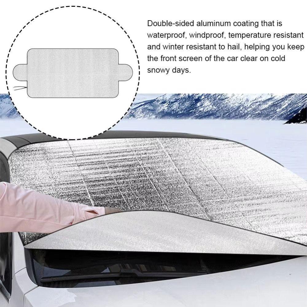 Easy Installation Windshield Snow Cover 200x70cm Windshield Protector Winter Season