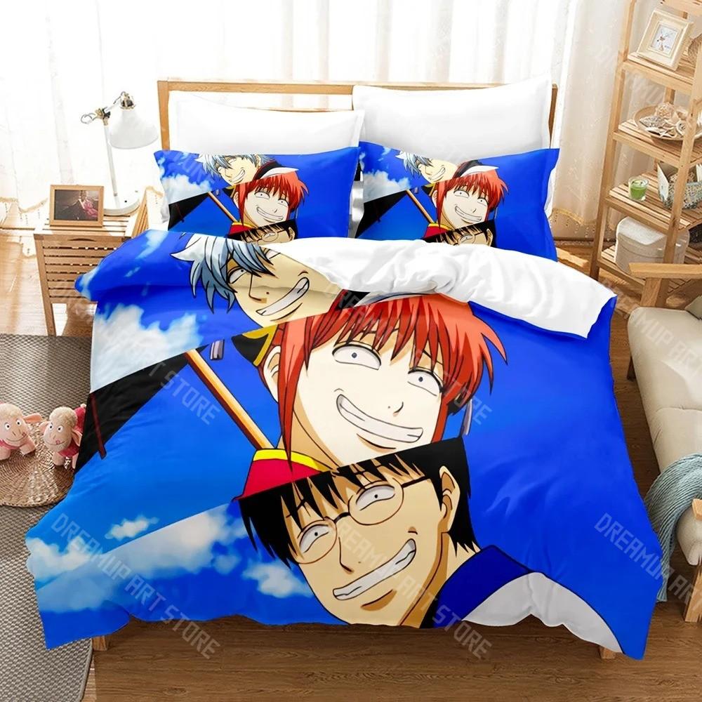 3D Printed GINTAMA Gintoki Sakata Bedding Set for Boys Girls Duvet Cover Pillowcase Twin Queen King Full Single Double Sizes