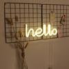 Night Light Neon Alphabet Hello Neon Lights For Birthday Wedding Party Bedroom Wall Hanging Decor Light Night