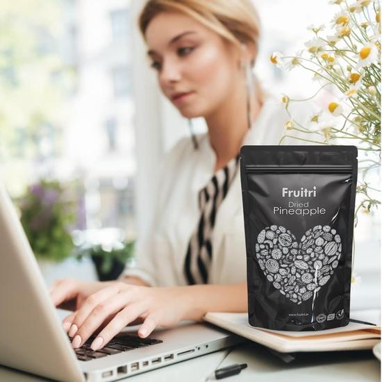 

Fruitri Premium дегидрированные, сушеные ломтики ананаса 1 кг