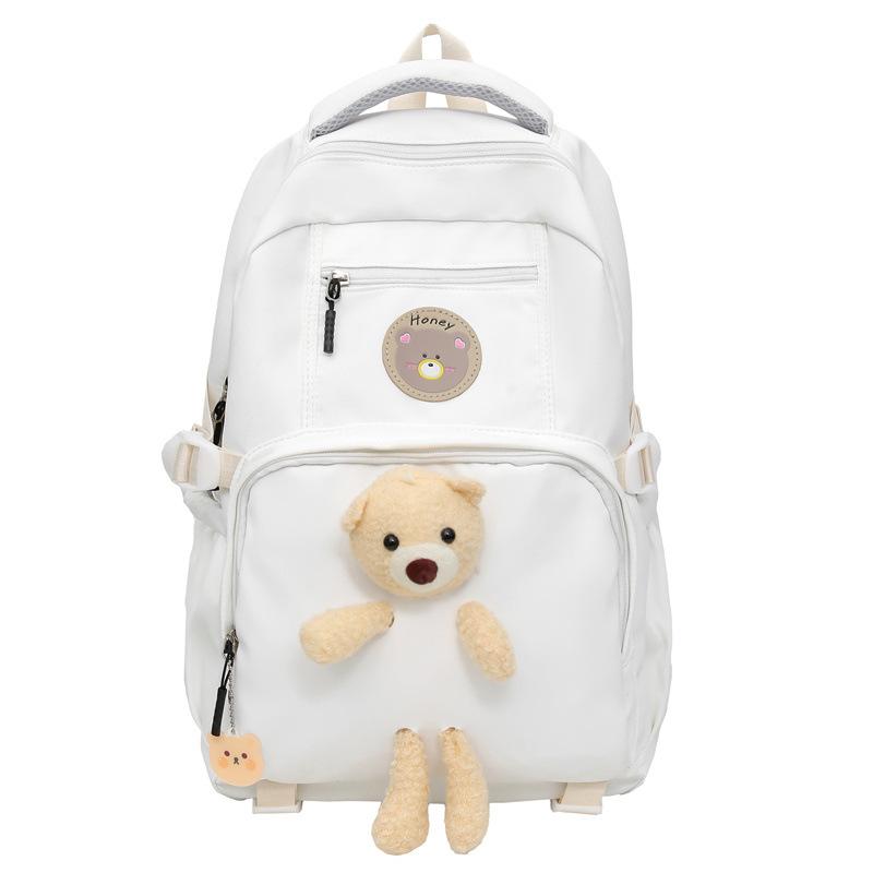Schoolbag Bear Doll Cartoon Children's Backpack Primary School Students 1-1 Grade Sweet Wind Schoolbag Simple Backpack Wholesale