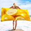 Asciugamani da Spiaggia Gialli al Limone in Microfibra, Asciugamano Coperta Sottile Morbido Assorbente Sovradimensionato, Leggero Asciugatura Rapida e Senza Sabbia Asciugamano da Bagno