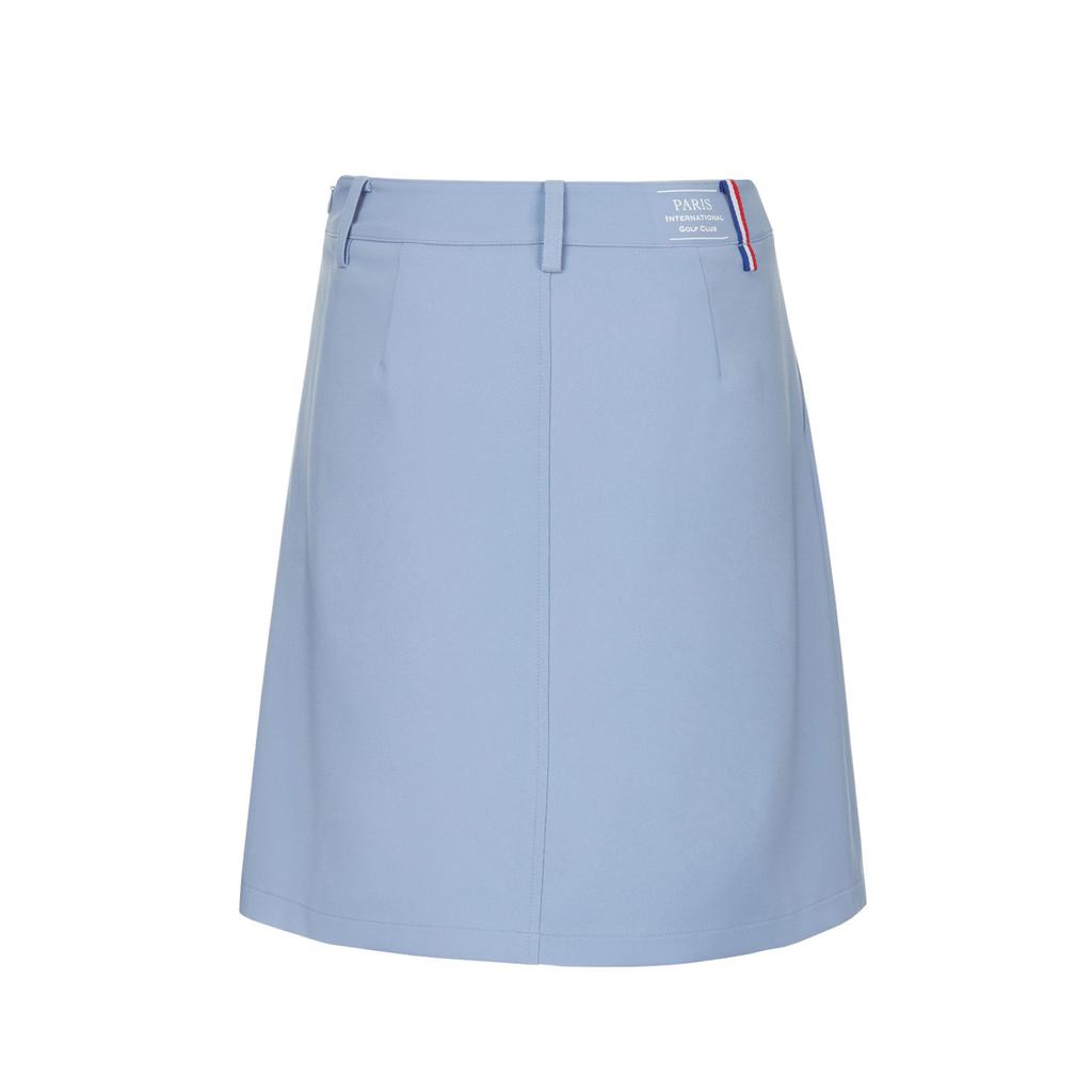 PIGC Women'S Front Pleated Culotte Skirt Light Blue (Lfcq30142)