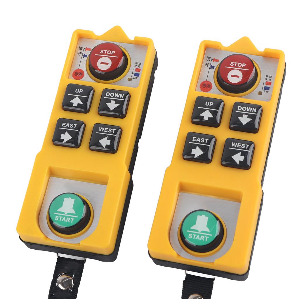 Telecomandă pentru macara, controler de ridicare, 2 comutatoare cu cheie, 3 etanșări, carcasă ABS impermeabilă, AC 380V