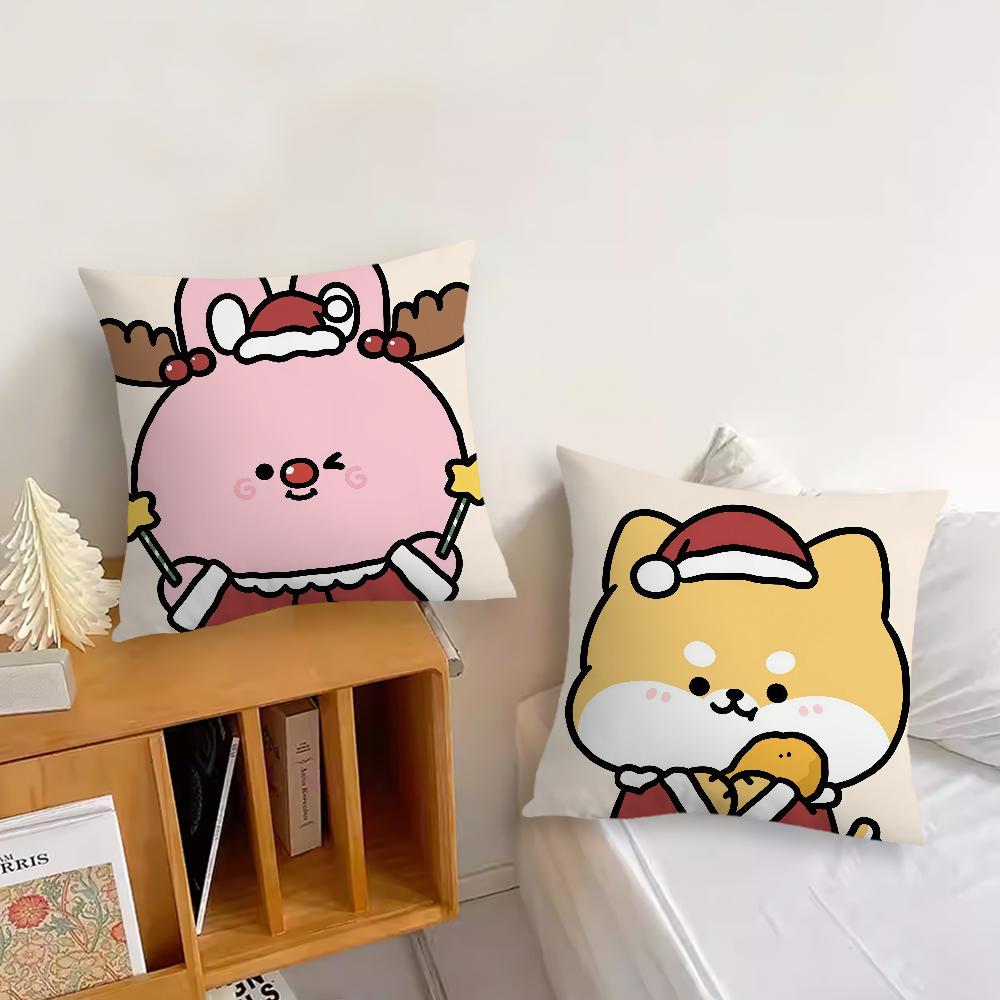 Cartoon Christmas Animals Cute cushion cover Pillow Cover Decoration Room Home Sofa living Office Car Nordic Simplicity