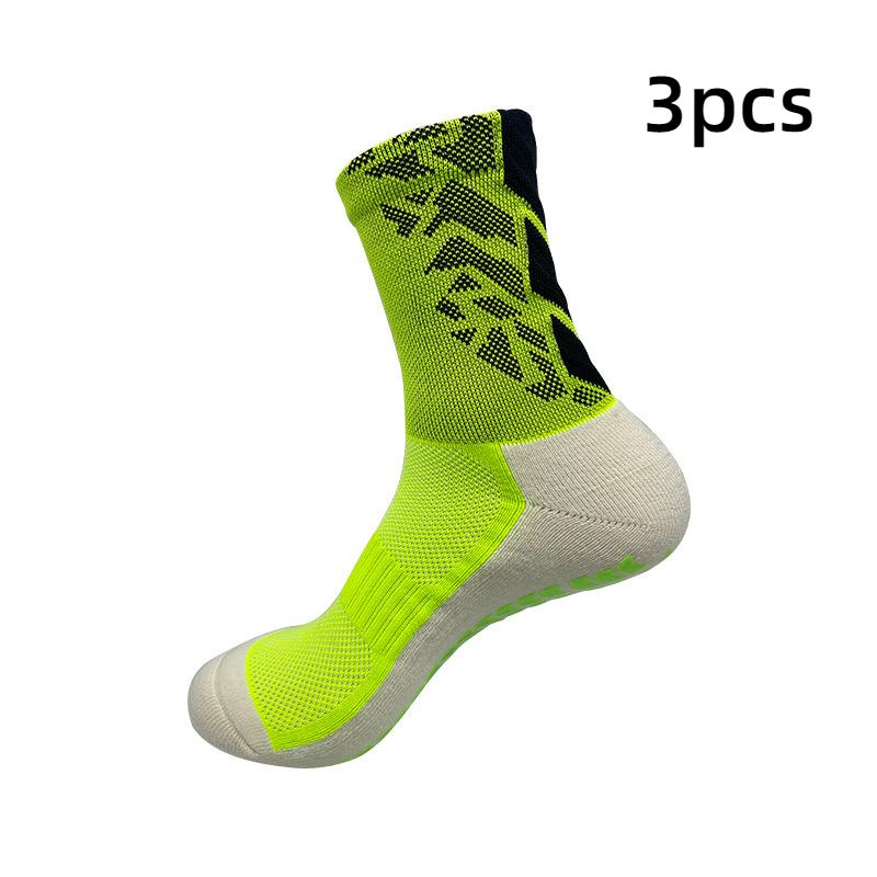 3pcs Non-slip Bottom Soccer Socks Men and Women In The Long Game Professional Training Stockings Towel Bottom Thickening Soccer Sports Socks