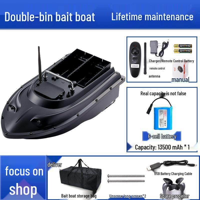 Smart 600m Remote Control High-Power Bait Boat with Constant Speed Cruise & Auto Unhooking Function for Fishing.