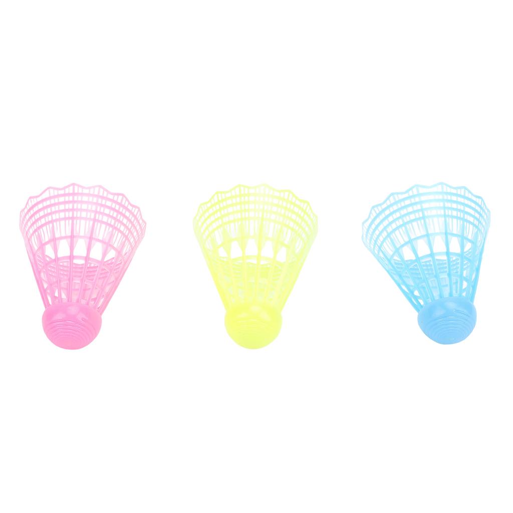 3Pcs LED Badminton Shuttlecocks Blue Yellow Pink Nylon Lighting Glow in The Dark Night Badminton