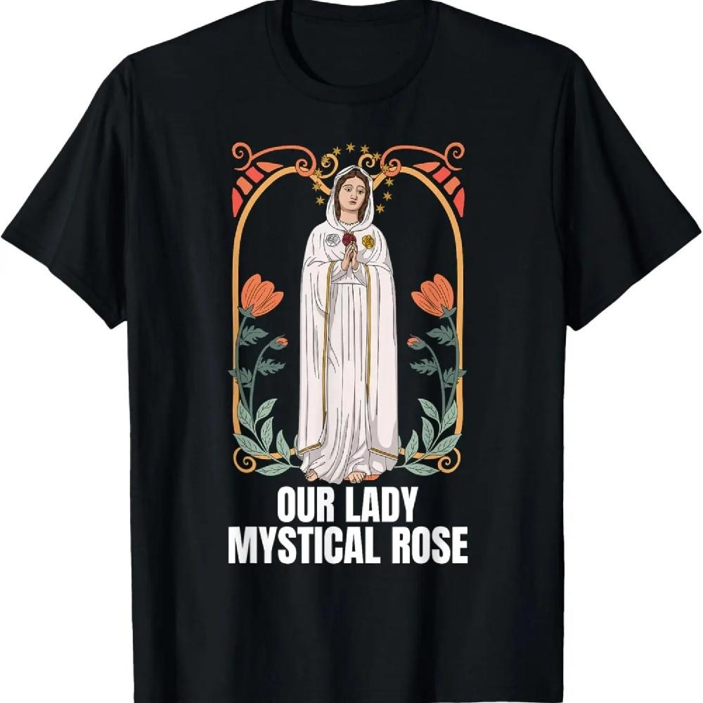 

Our Lady Mystical Rose Marian Catholic T-Shirt XXXXXL чёрный