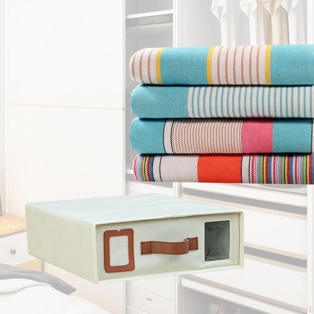 SpaceAid Bettwäsche-Organizer - 6-teiliges Set Mit Sichtfenster Für Perfekte Ordnung Im Schrank