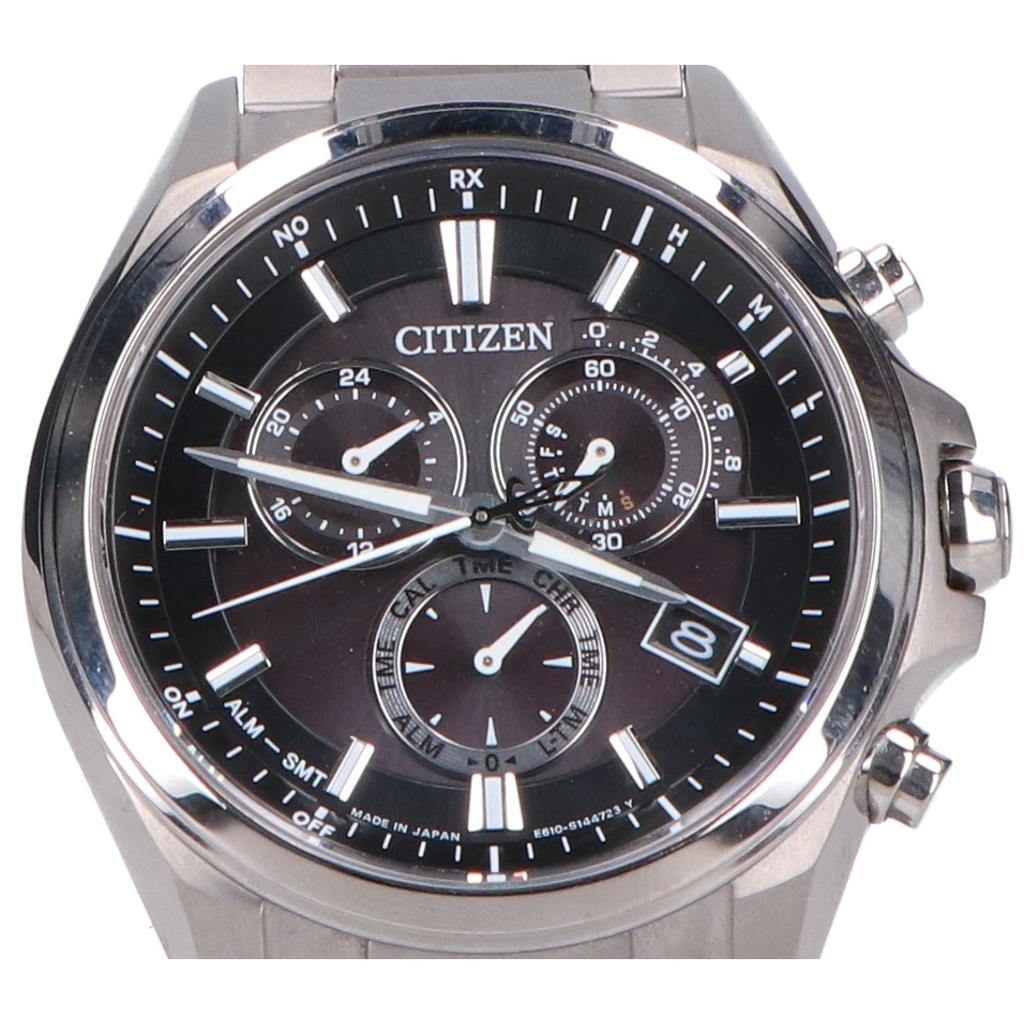CITIZEN AT3050-51E E610-S104203 ATTESA Eco Drive Radio-Controlled Chronograph Watches SilverUsed