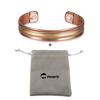 Vinterly Twisted Pure Copper Magnetic Bracelets Benefits Adjustable Open Cuff Jewelry for Women Men 12mm High Magnet Resizable