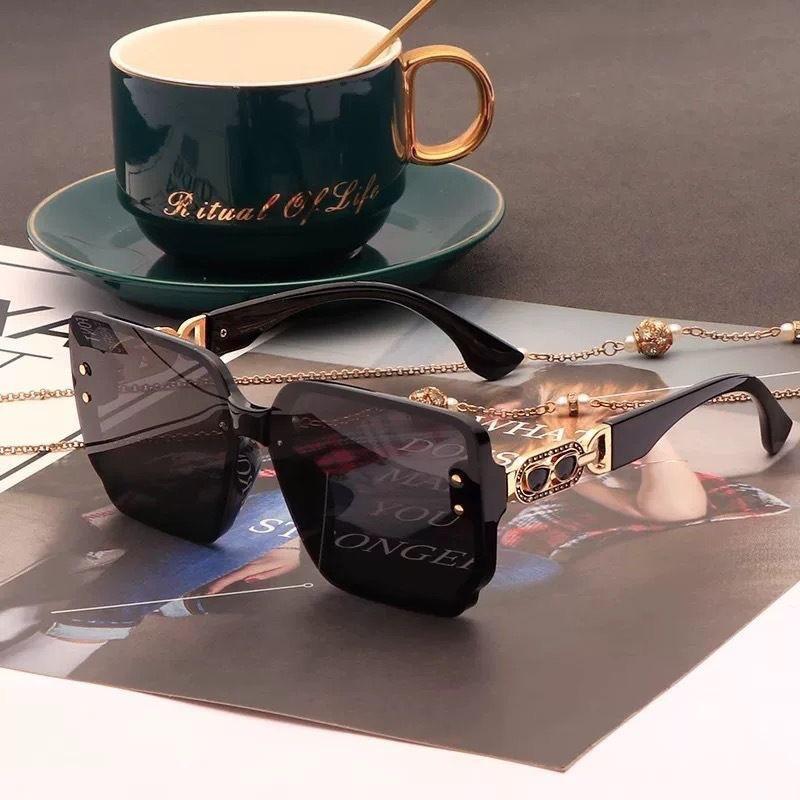 European and American Style Oversized Sunglasses for Women, High-end and Stylish Sun Protection Glasses