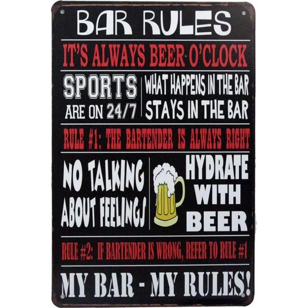 Retro Tin Art in European and American Industrial Style with Human Figures - Creative Wall Decor Paintings Ideal for Bars,