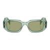 Prada Logo Design Irregular Shape Sunglasses Women sunglasses Green PR17WS11R10E