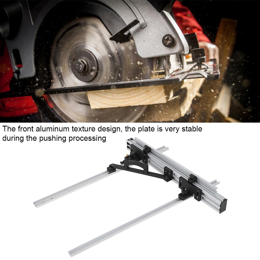 Table Saw Fence Set Black Silver Aluminum Alloy with Fine Adjustment Knob 800mm1000mm800mm Table