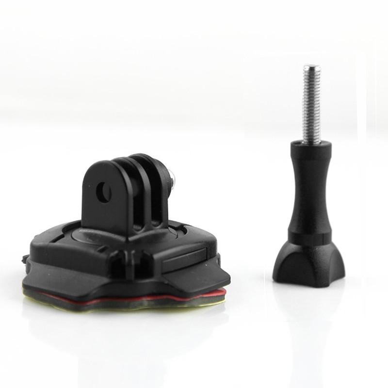360 Motorcycle Helmet Rotary Adhesive Base Mounts for GoPro 12 11 10 9 8 7 6 5 Eken SJCAM  DJI Osmo Action Camera Accessories