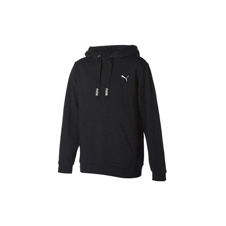 

Puma Logo Front Pullover Hoodie Men Tops Black 897926-01 S