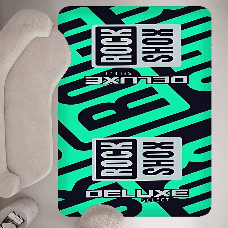 R-Rock-Shox Mountain Bike Floor Mat Cheaper Anti-slip Modern Living Room Balcony Printed Bedside Mats