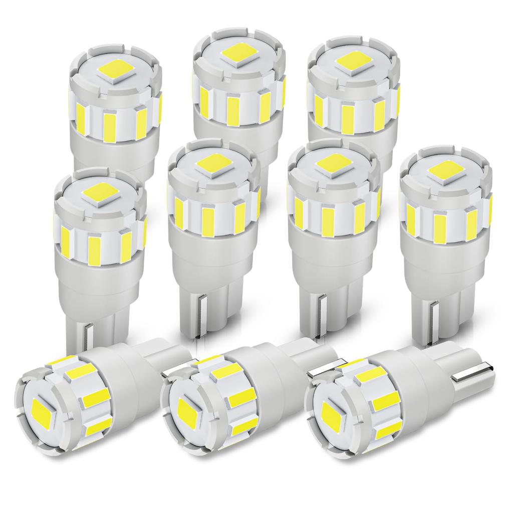BORDAN T10 LED Explosive Light, White, Built-in Canceller, Short Circuit Protection, Vehicle Inspection Compatible,