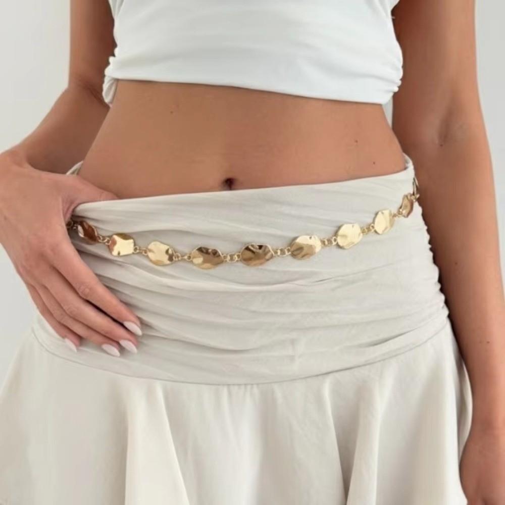 Geometric Waist Chain Oval-shaped Belly Chains Fashion Women Body Chain  Jewelry Gifts