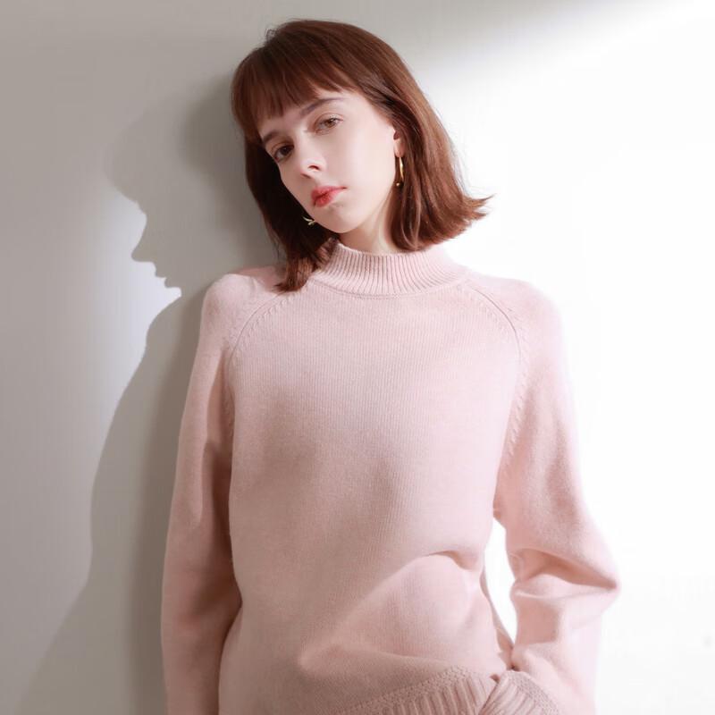 

Sancai 2025 Winter Solid Color Semi-High Neck Raglan Sleeve Sweater M