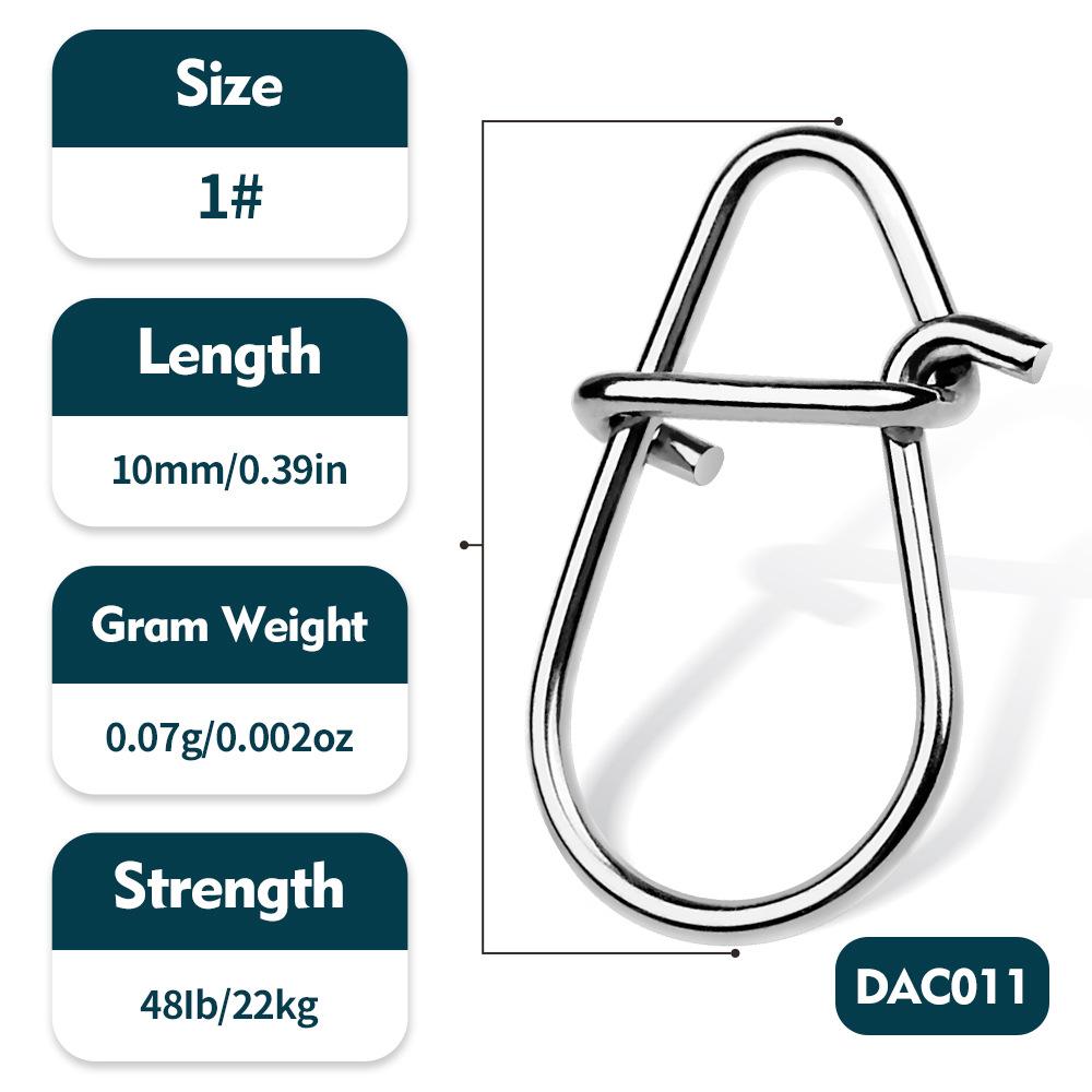 

100 шт. Шпилька у формі гарбуза З нержавіючої сталі Шпилька для підсилення приманки Рибальська наживка Гачок З’єднувач Шпилька для зміцнення Аксесуари для риболовлі 1 # (100 per pack)