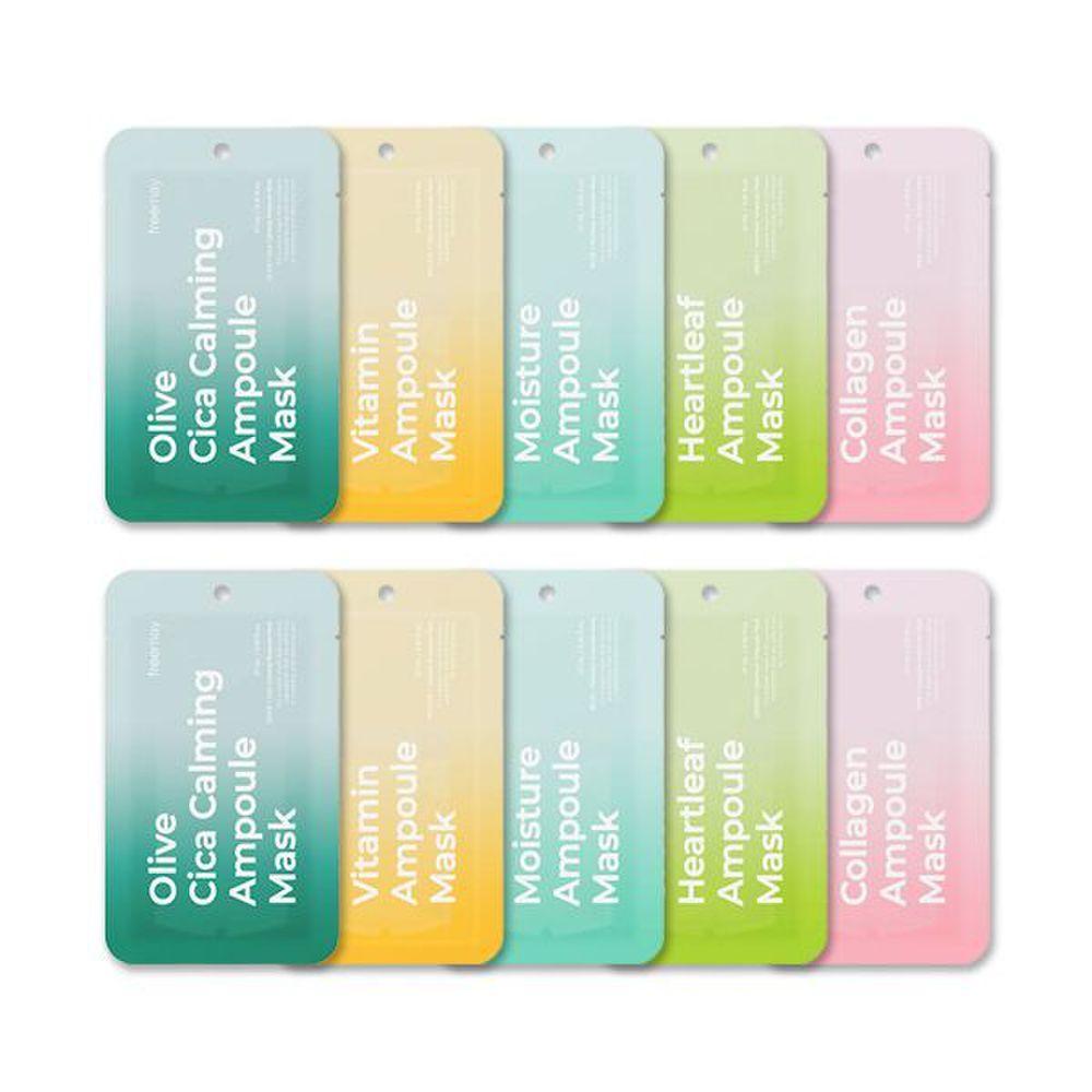 

Freemay Vegan Ampoule Mask Pack 10 Sheets Daily Mask green heartleaf