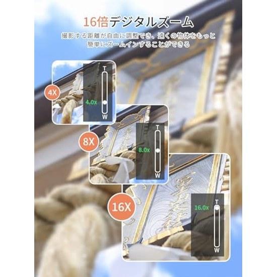 AiMike Digital Camera That Can Send Smartphones 5K WIFI Transfer Function 72 Million Pixels Comes 64GB microSD Card 16x Zoom Autofocus LED Light Large