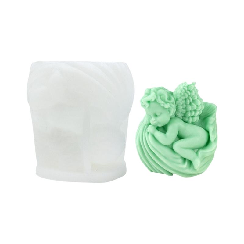 

Silicone Angel Candle Mould With Intricate Rose Designs Easy Releases for Handmade Candle Holiday Decoration Craft