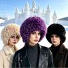 Plush Curly Faux Fur Bucket Hat Face Slimming Snow Hat Warm Fisherman Cap  Daily Wear