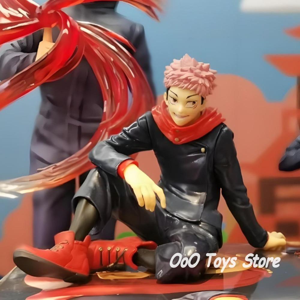 8cm/3.1in Anime Jujutsu Kaisen Figure Sitting Posture Itadori Yuji  Action Figure PVC Statue Collectible Model Toys Gifts