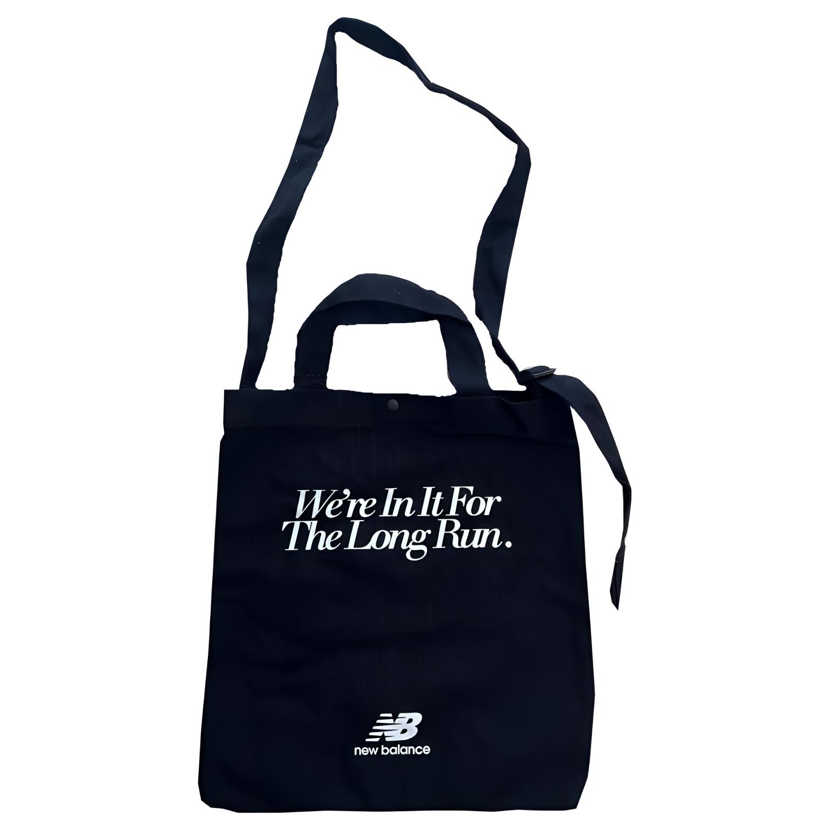 

New Balance Fabric Tote Bag Shopping Bag Shoulder Bag Crossbody Bag Handbag Regular Unisex Vibrant Black New Balance LAB13639-BK